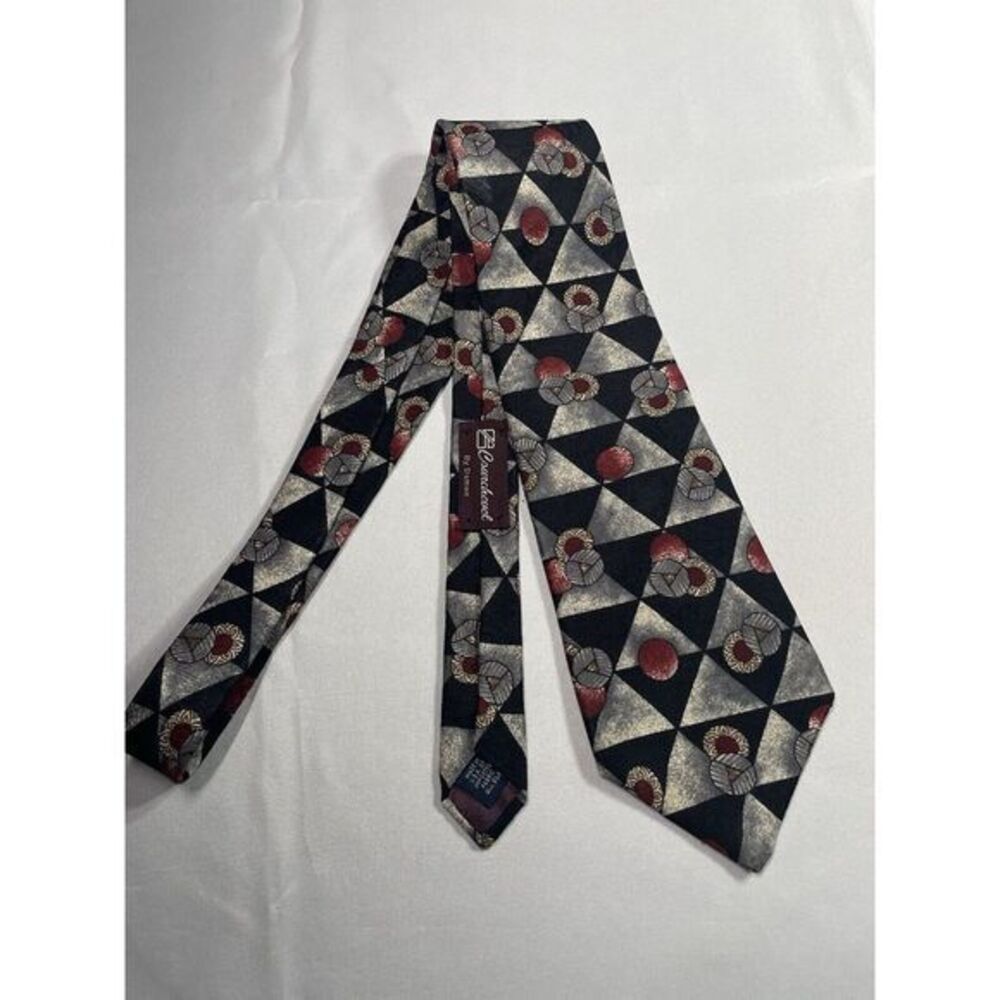 Courchevel By Damon Mens‎ Italian Silk Tie Geo Pattern